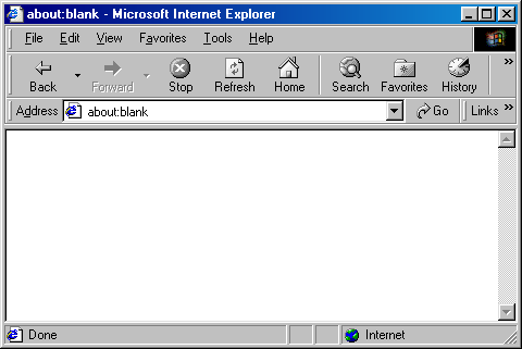 Browser in Windows 98 SE (Internet Explorer 5)