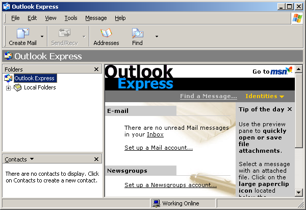 Outlook express 2003  