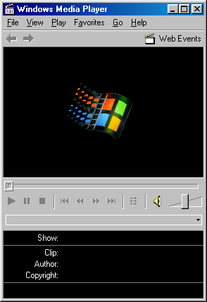 Media player in Windows 98 SE (Media Player 6.01)