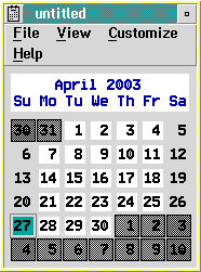 OS/2 Calendar