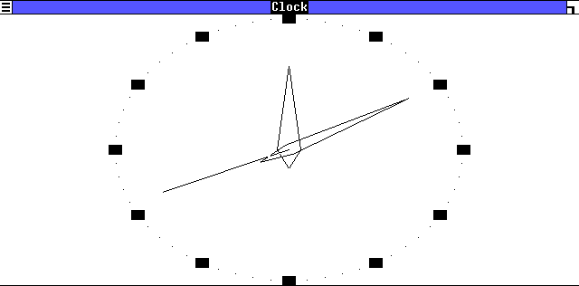 Clock in Windows 1.01 (Clock)