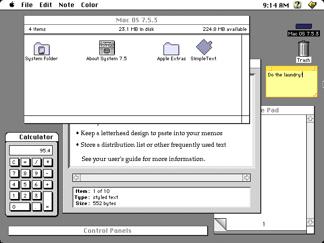 Mac OS 7.5.3 screenshot