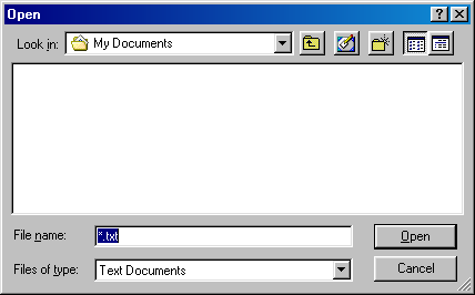 Open file in Windows 98 SE (Open)