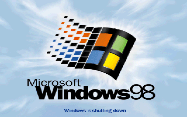 Shutting down in Windows 98 SE