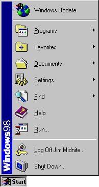 Application manager in Windows 98 SE