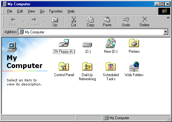File manager in Windows 98 SE