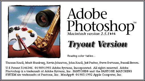 Splash in Adobe Photoshop 2.5