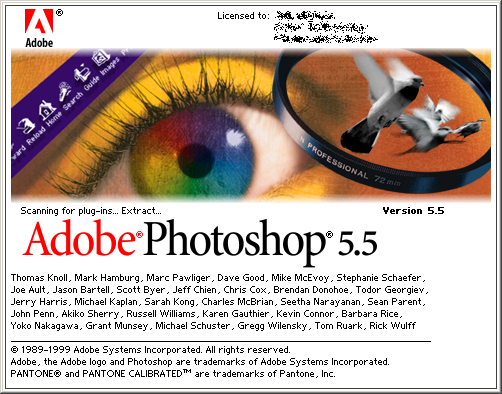 Splash in Adobe Photoshop 5.5