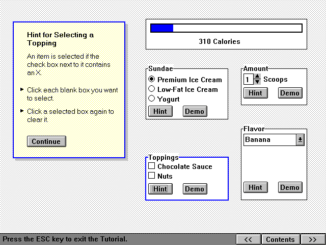 blank check box. Click each lank box you want
