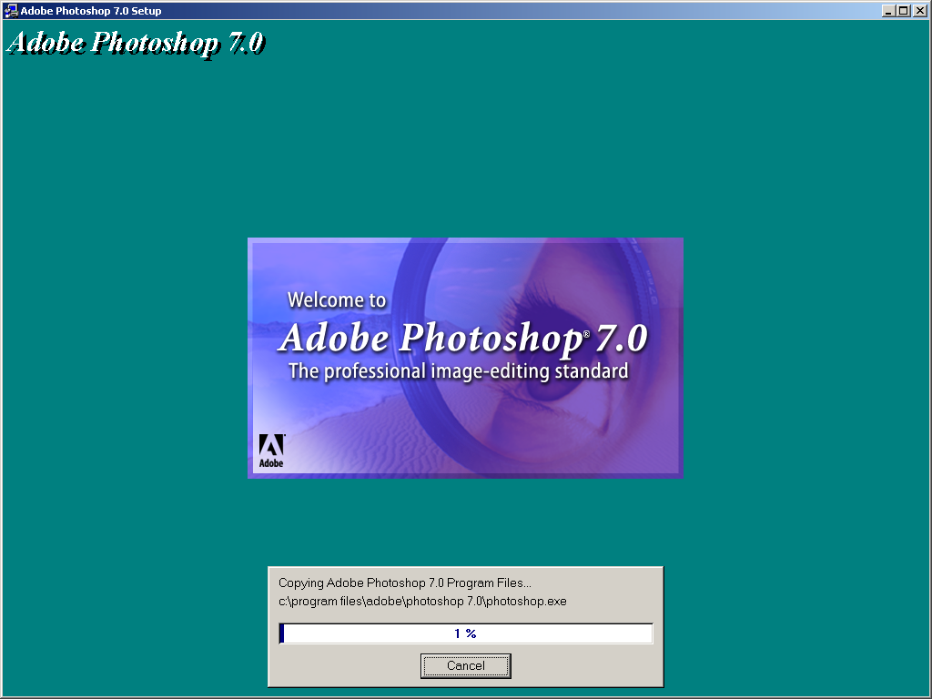 File copying in Adobe Photoshop 7.0